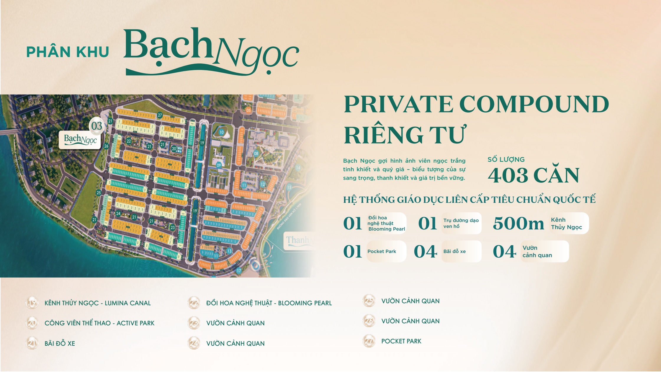 Phân khu Bạch Ngọc - Mangala Complex Bắc Giang